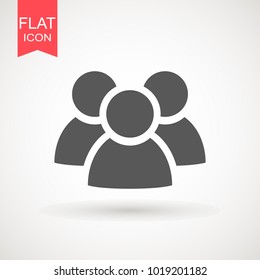 People Icon in trendy flat style isolated on white background. Crowd sign. Persons symbol for your web site design, logo, app, UI. Vector illustration,