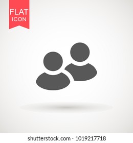 People Icon in trendy flat style isolated on white background. Crowd sign. Persons symbol for your web site design, logo, app, UI. Vector illustration,