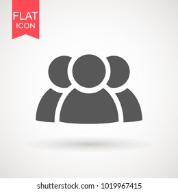 People Icon in trendy flat style isolated on white background. Crowd sign. Persons symbol for your web site design, logo, app, UI. Vector illustration,