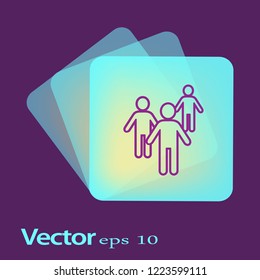 People Icon in trendy flat style isolated. Crowd sign. Persons symbol for your web site design, logo, app, UI. Vector illustration, EPS10.