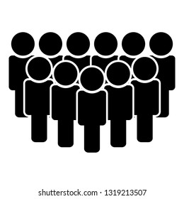 People icon in the trendy flat style on the white background. Isolated.