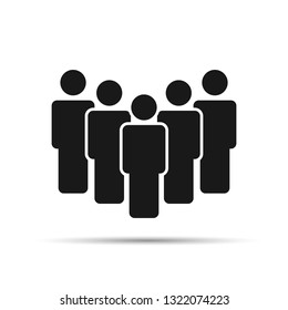 People Icon in trendy flat style isolated on grey background. Crowd sign. Persons symbol for your web site design, logo, app, UI. Vector illustration, EPS10. 