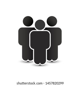 People icon in trendy flat style. Persons symbol for your infographics website design, logo. Crowd signs. Team or user group concept. Isolated on white background. Vector illustration. 