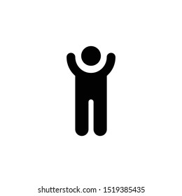 People icon in trendy flat style isolated