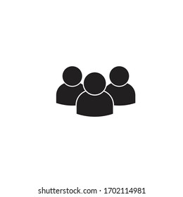 People icon in trendy flat style. Crowd signs, Persons symbol, group symbol, for info graphics and website design logo. Isolated on white background, Vector icon illustration