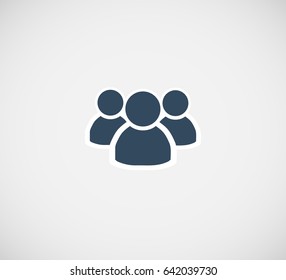 People Icon in trendy flat style isolated on grey background. Crowd sign. Persons symbol for your web site design, logo, app, UI. Vector illustration