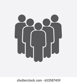 People Icon in trendy flat style isolated on light background. Crowd sign. Persons symbol for your web site design, logo. Vector illustration.