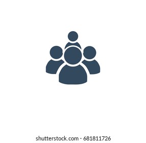 People Icon in trendy flat style isolated on grey background. Crowd sign. Persons symbol for your web site design, logo, app, UI. Vector illustration