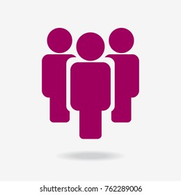 People Icon in trendy flat style isolated on grey background. Crowd sign. Persons symbol for your web site design, logo, app, UI. Vector illustration, EPS10.