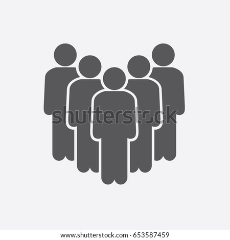 People Icon in trendy flat style isolated on light background. Crowd sign. Persons symbol for your web site design, logo. Vector illustration.