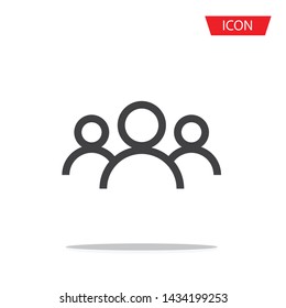 icono de personas , icono de usuario aislado en fondo blanco.