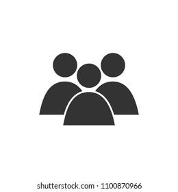 People Icon. User sign icon. Vector illustration, flat design.