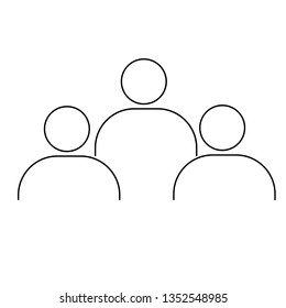 People Icon. User sign icon. Vector illustration, flat design.