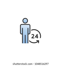 people icon vector , 24 time
