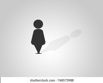 People Icon Vector , Alone