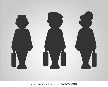 People Icon Vector avatar with bag