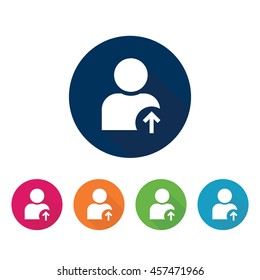 People icon vector. Colorful user sign. 