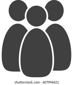 People icon people vector for community. Communication, community and conference. 
Popular vector icon on white background. Businesses icon for communication people. Web site icon for community. 