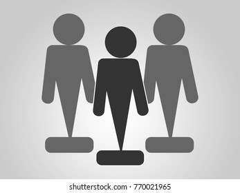 People Icon Vector Concept Meeting