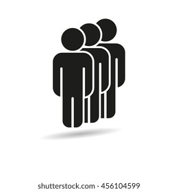 People icon. Vector icon. Connection people concept. Group of people. Leader concept. Teamwork concept.