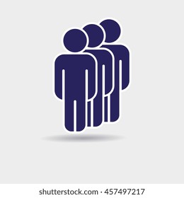 People icon. Vector icon. Connection people concept. Group of people. Leader concept. Teamwork concept.