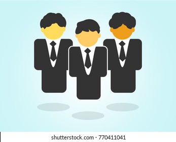 People Icon Vector Design Blue Background
