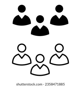 People icon vector design template illustration in trendy flat style suitable your design web