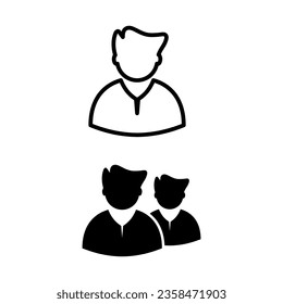 People icon vector design template illustration in trendy flat style suitable your design web