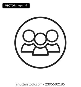 People Icon Vector Design Template Illustration In Trendy Flat Style