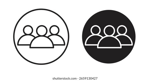 Icono de personas Vector editable. Conjunto de Vectores negros
