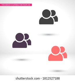 people icon. Vector Eps 10. Lorem Ipsum Flat Design 