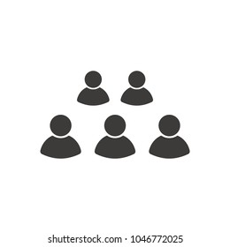 People icon, vector, flat design