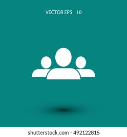 people icon vector, flat design best vector icon
