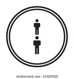 People  icon, vector. Flat design.