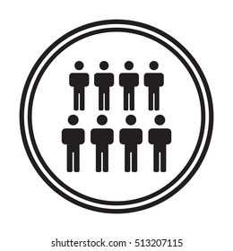 People  icon, vector. Flat design.