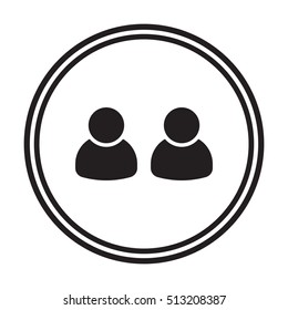People icon, vector. Flat design.