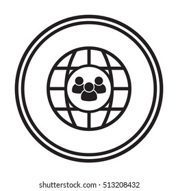 People icon, vector. Flat design.