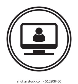 People icon, vector. Flat design.