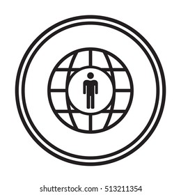 People  icon, vector. Flat design.