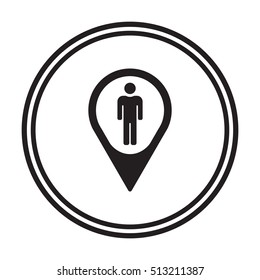 People  icon, vector. Flat design.