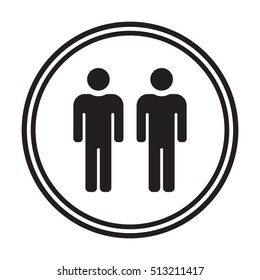 People  icon, vector. Flat design.