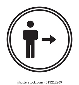 People icon, vector. Flat design.
