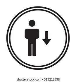 People  icon, vector. Flat design.