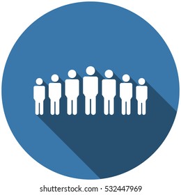People Icon Vector flat design style