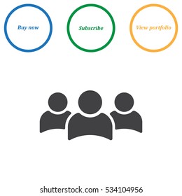 People Icon Vector flat design style