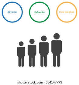 People Icon Vector flat design style