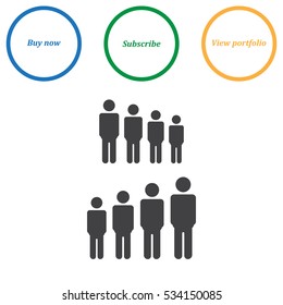 People Icon Vector flat design style