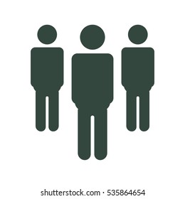 People Icon Vector flat design style