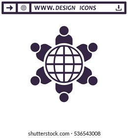 People Icon Vector flat design style