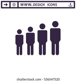 People Icon Vector flat design style